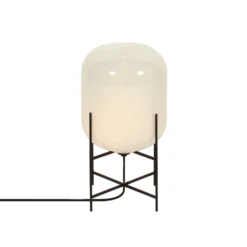 pulpo lámpara de mesa Oda Small, blanco/negro, altura 45 cm