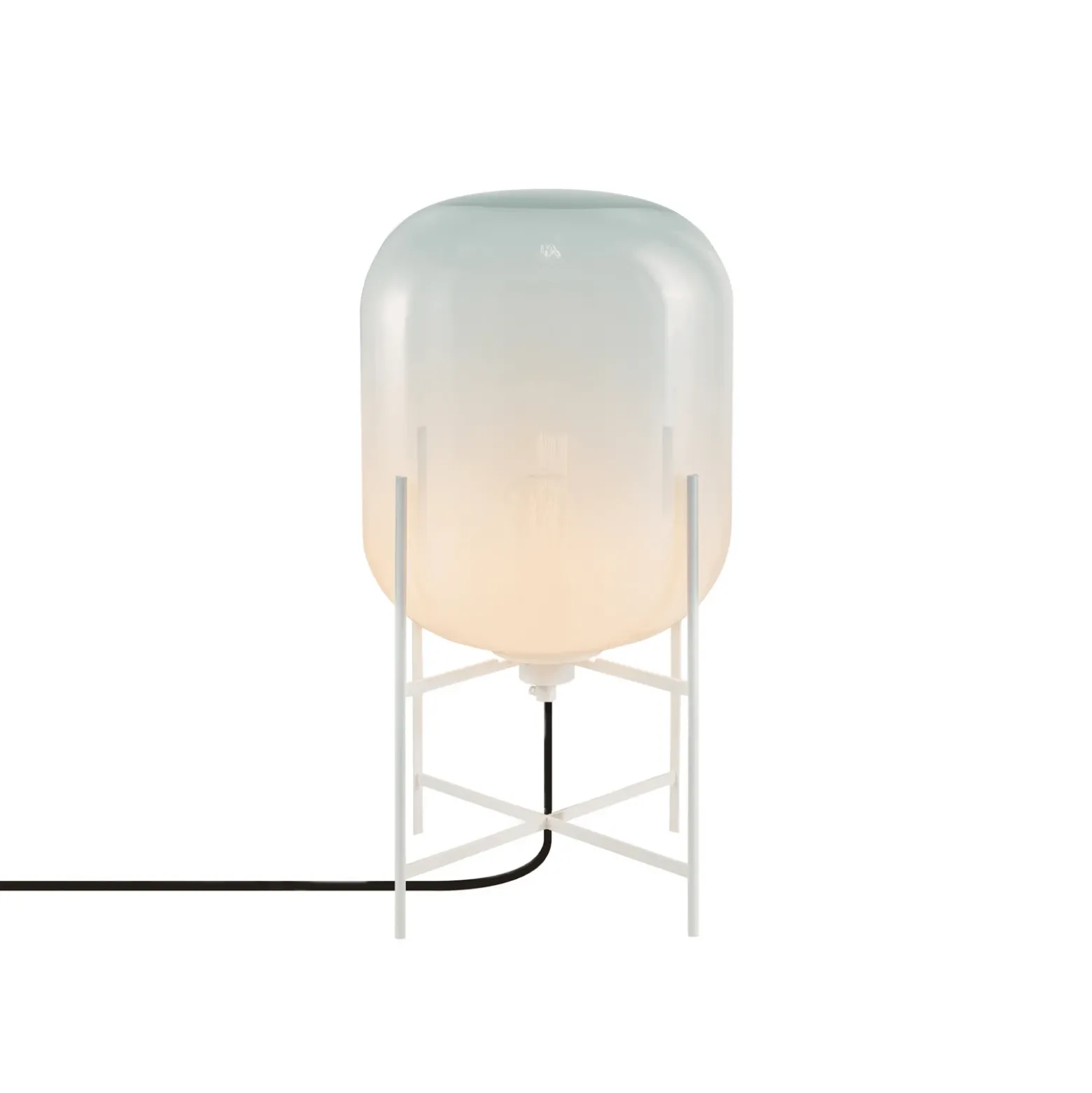 pulpo lámpara de mesa Oda Small, luz de luna blanco/blanco, altura 45 cm