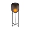 pulpo lámpara de pie Oda Big, gris humo grabado/negro, 140 cm