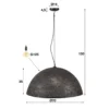 Punchray lámpara colgante de metal, 1 luz
