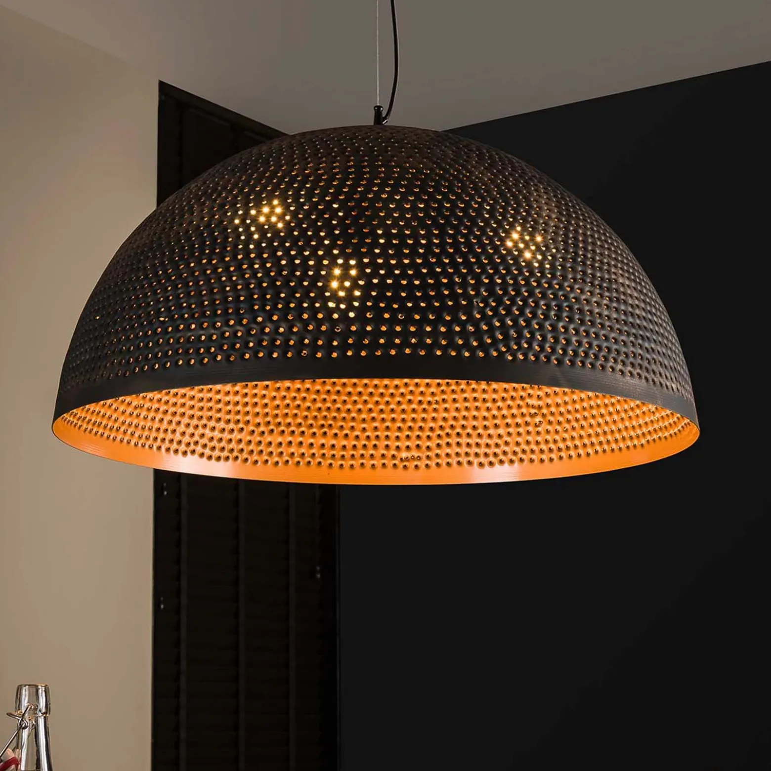 Punchray lámpara colgante de metal, 1 luz