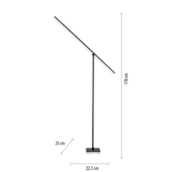 PURE Grafo lámpara de pie LED con atenuador táctil