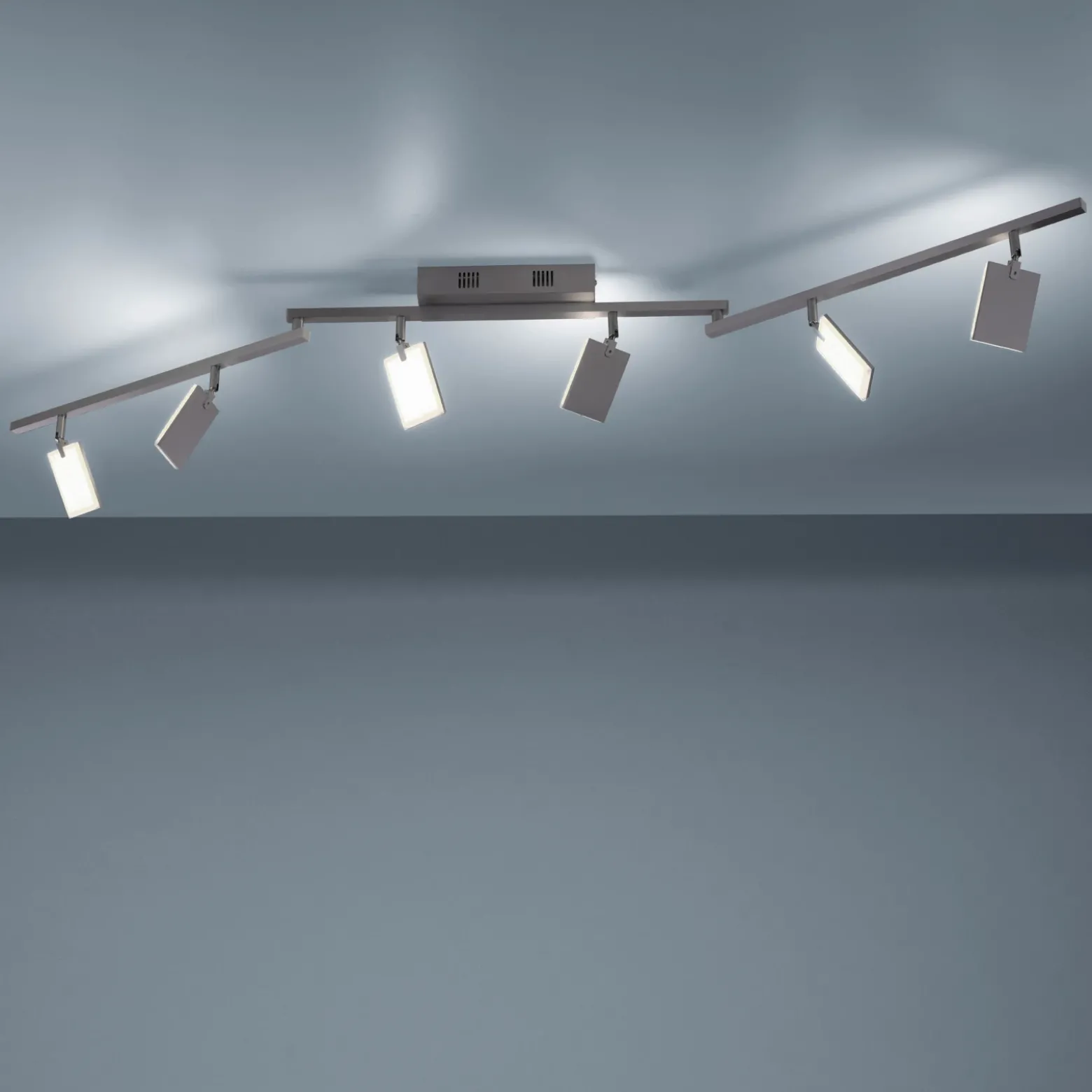 PURE Mira plafón 6 luces mando CCT aluminio