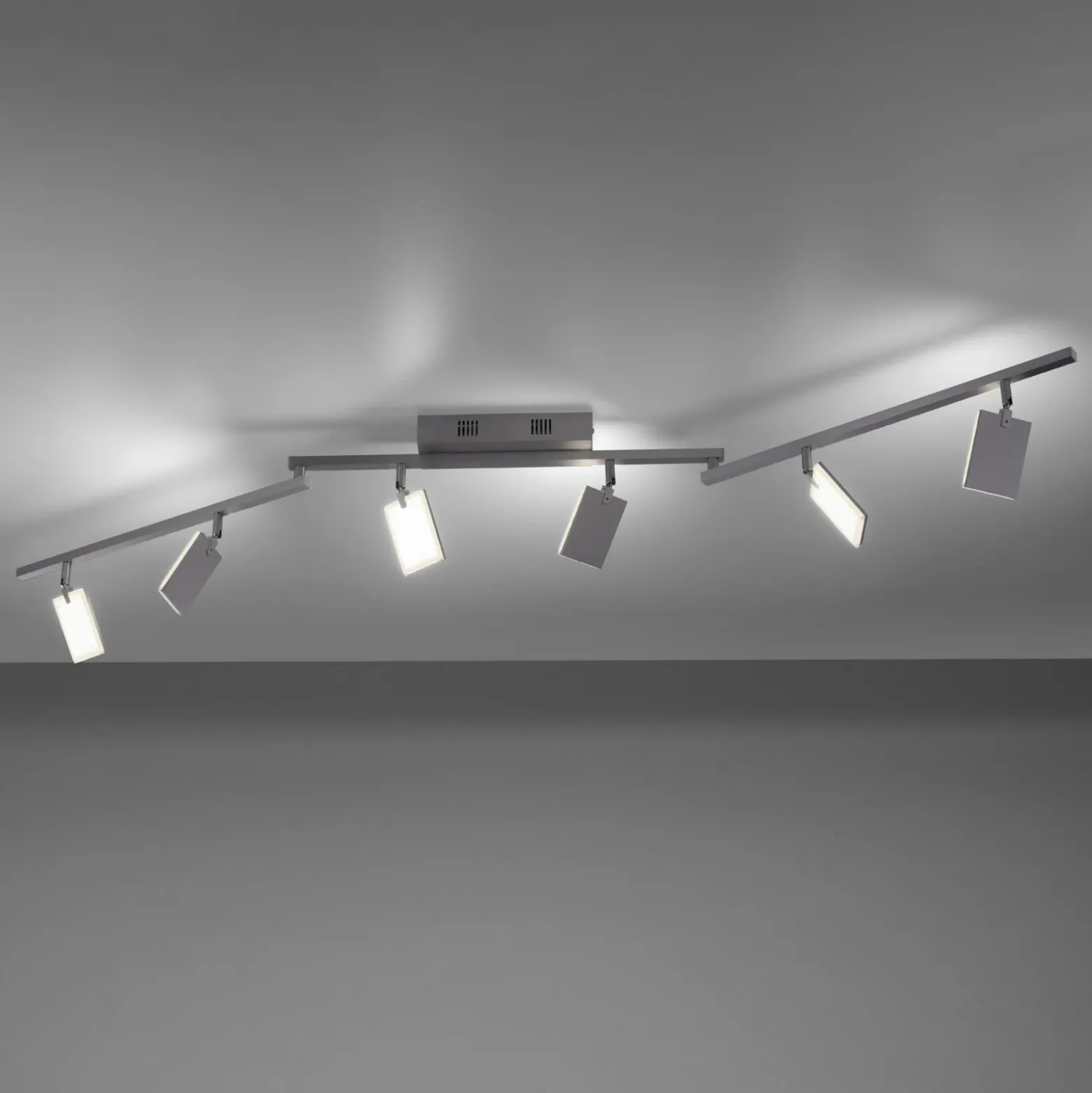 PURE Mira plafón 6 luces mando CCT aluminio