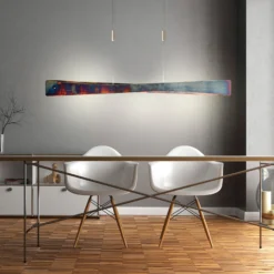 Quitani Lámpara colgante LED Lian, oro oxidado