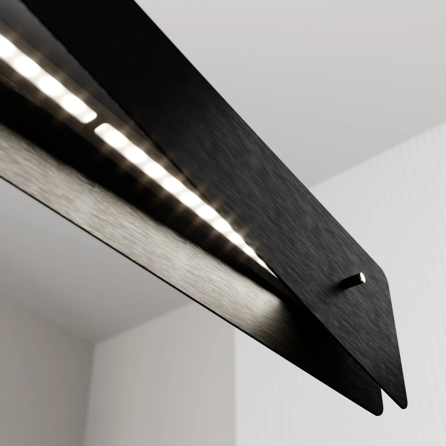 Quitani Lámpara colgante LED Lian, negro/aluminio