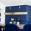 Quitani Lámpara colgante LED Malu, oro, longitud 100 cm