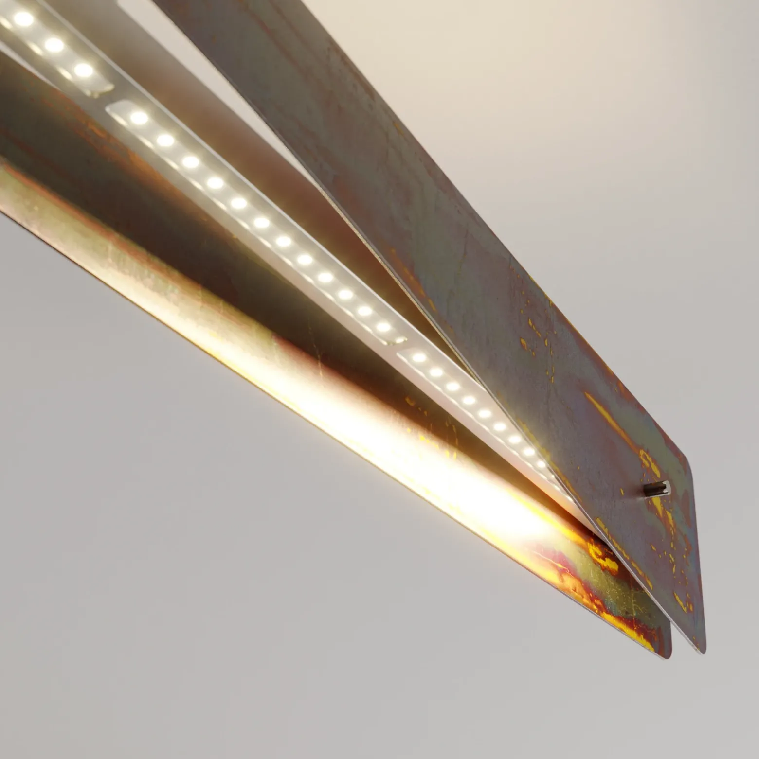 Quitani Lámpara de techo LED Lian, oro oxidado