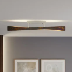 Quitani Lámpara de techo LED Lian, oro oxidado