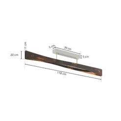 Quitani Lámpara de techo LED Lian, oro oxidado
