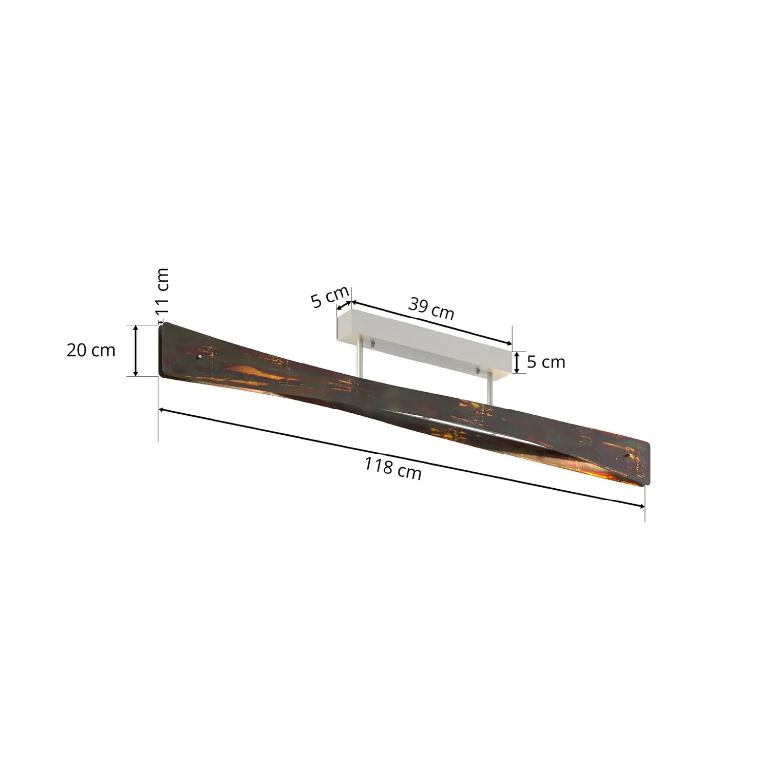 Quitani Lámpara de techo LED Lian, oro oxidado