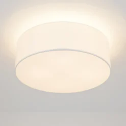 Quitani plafón Gala, Ø 50 cm, chintz, blanco, Ø 50 cm