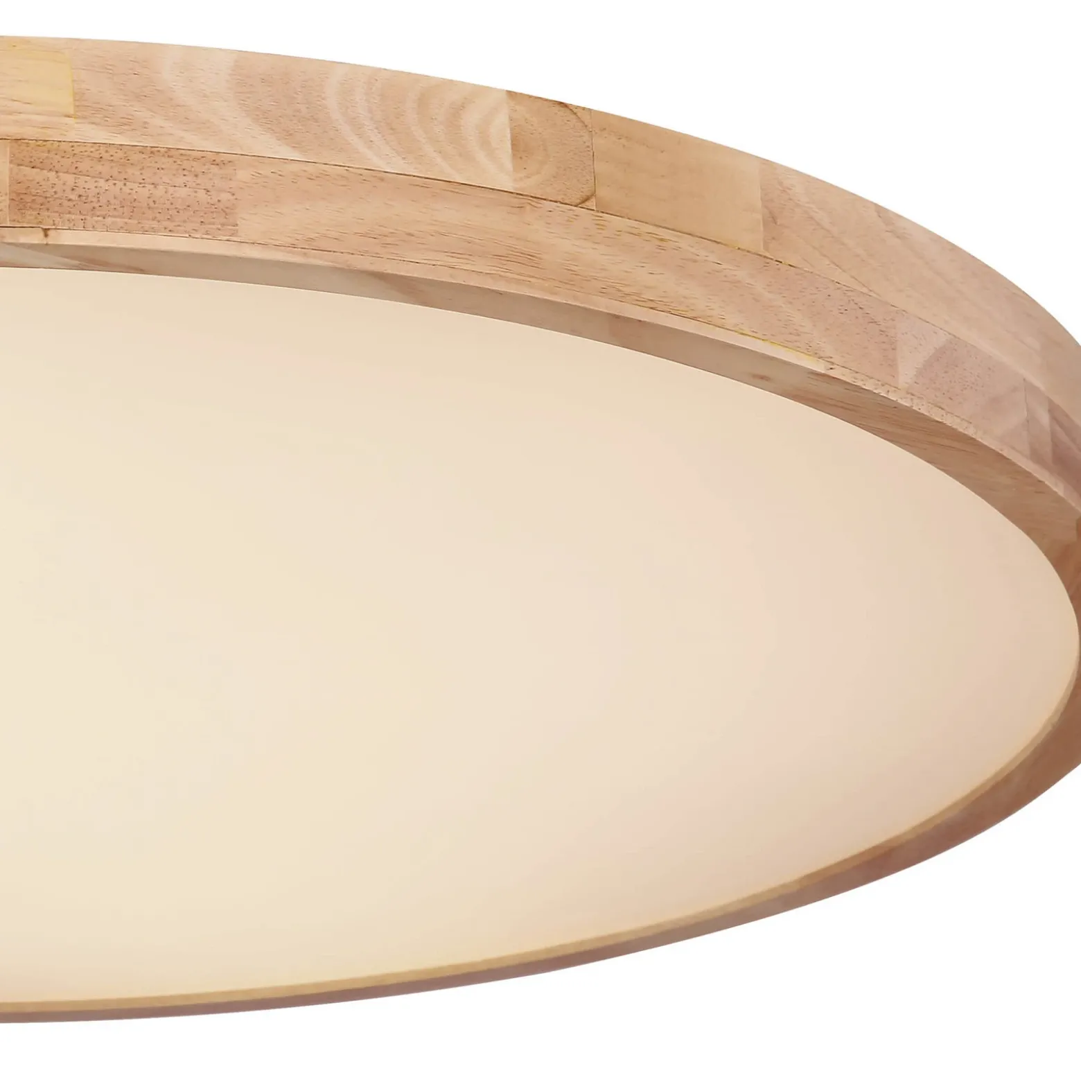 Rainer lámpara LED de techo, Ø 80 cm, efecto madera, metal, CCT