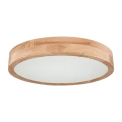 Rainer lámpara LED de techo, Ø 40 cm, efecto madera, metal, CCT