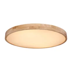 Rainer lámpara LED de techo, Ø 80 cm, efecto madera, metal, CCT