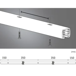 Raíl del sistema URail de Paulmann, 100 cm, negro mate