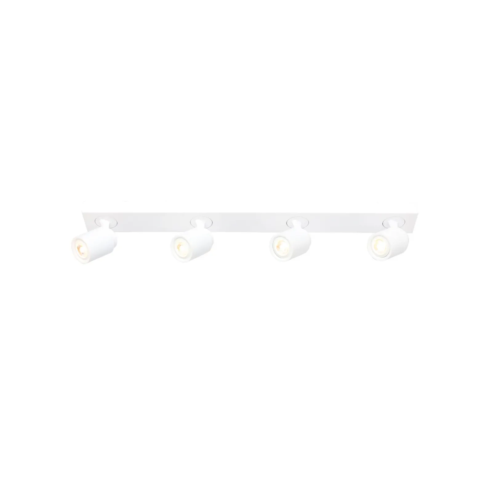Razza downlight de techo, blanco, longitud 82 cm, 4 luces, metal