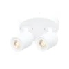 Razza downlight de techo, blanco, Ø 26,5 cm, 2 luces, metal
