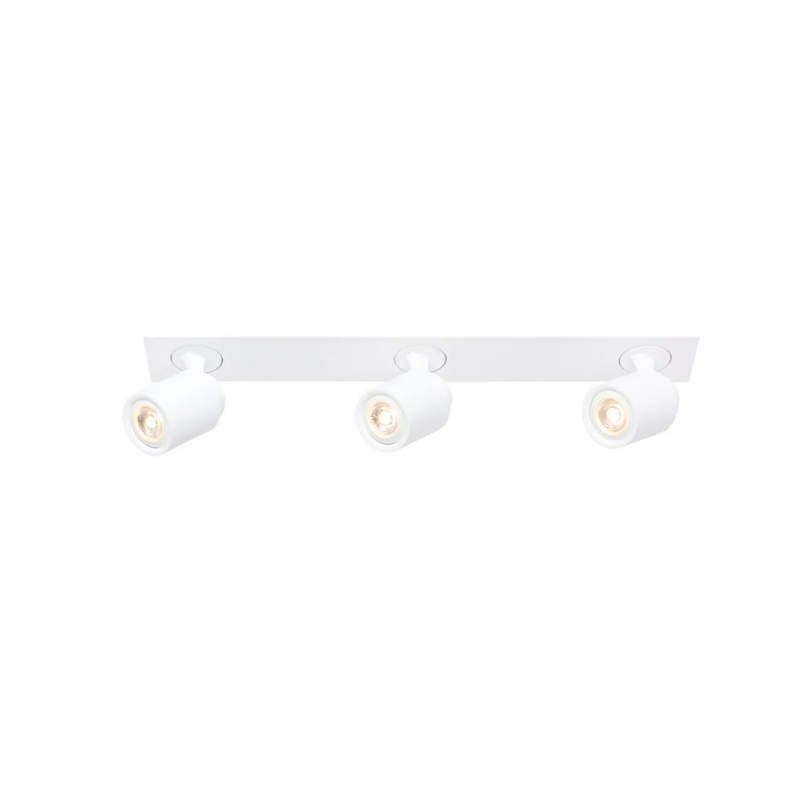 Razza downlight de techo, blanco, longitud 61 cm, 3 luces, metal