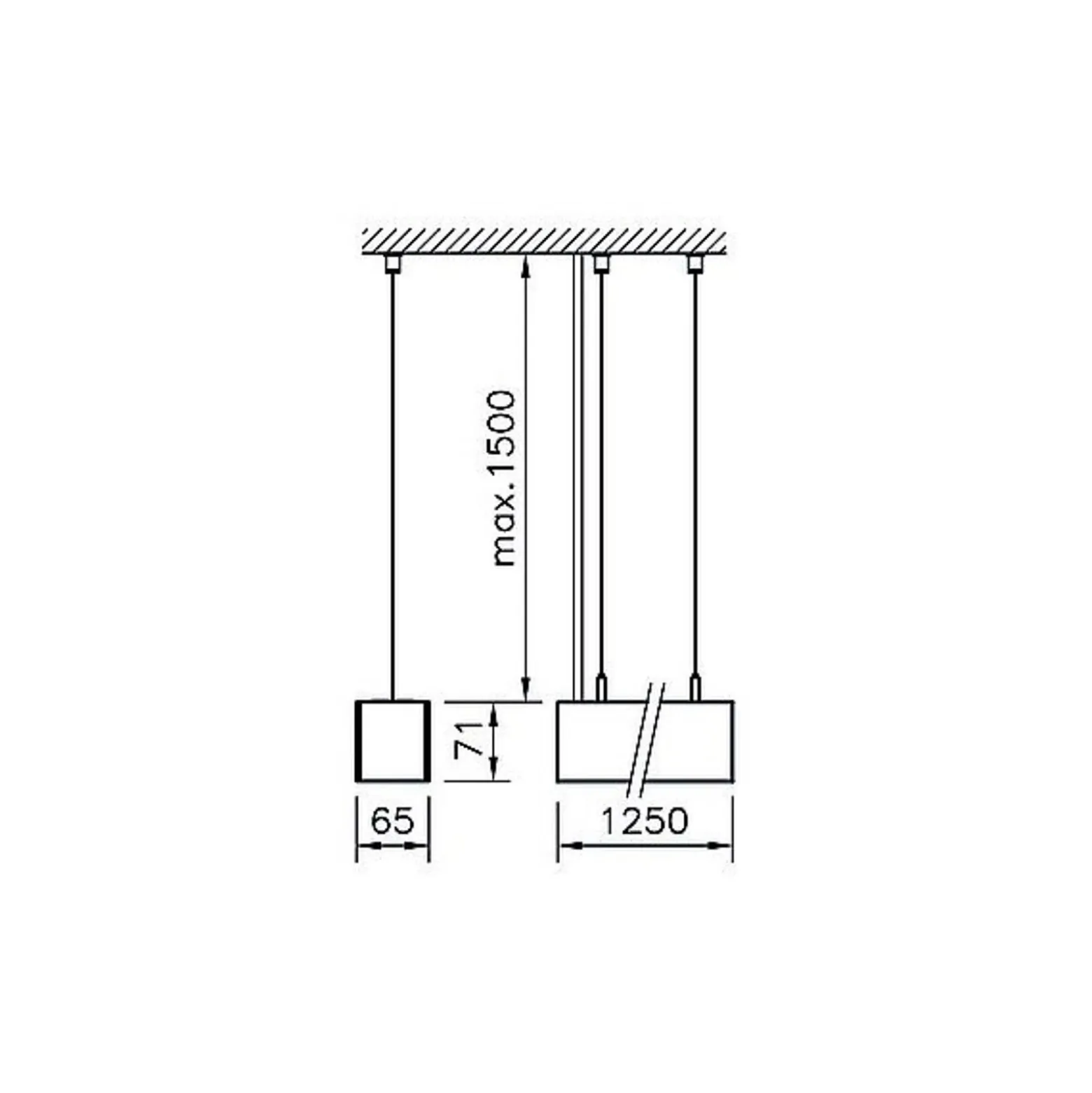Regent Lighting Channel S Up C-LED 155cm 3.000K