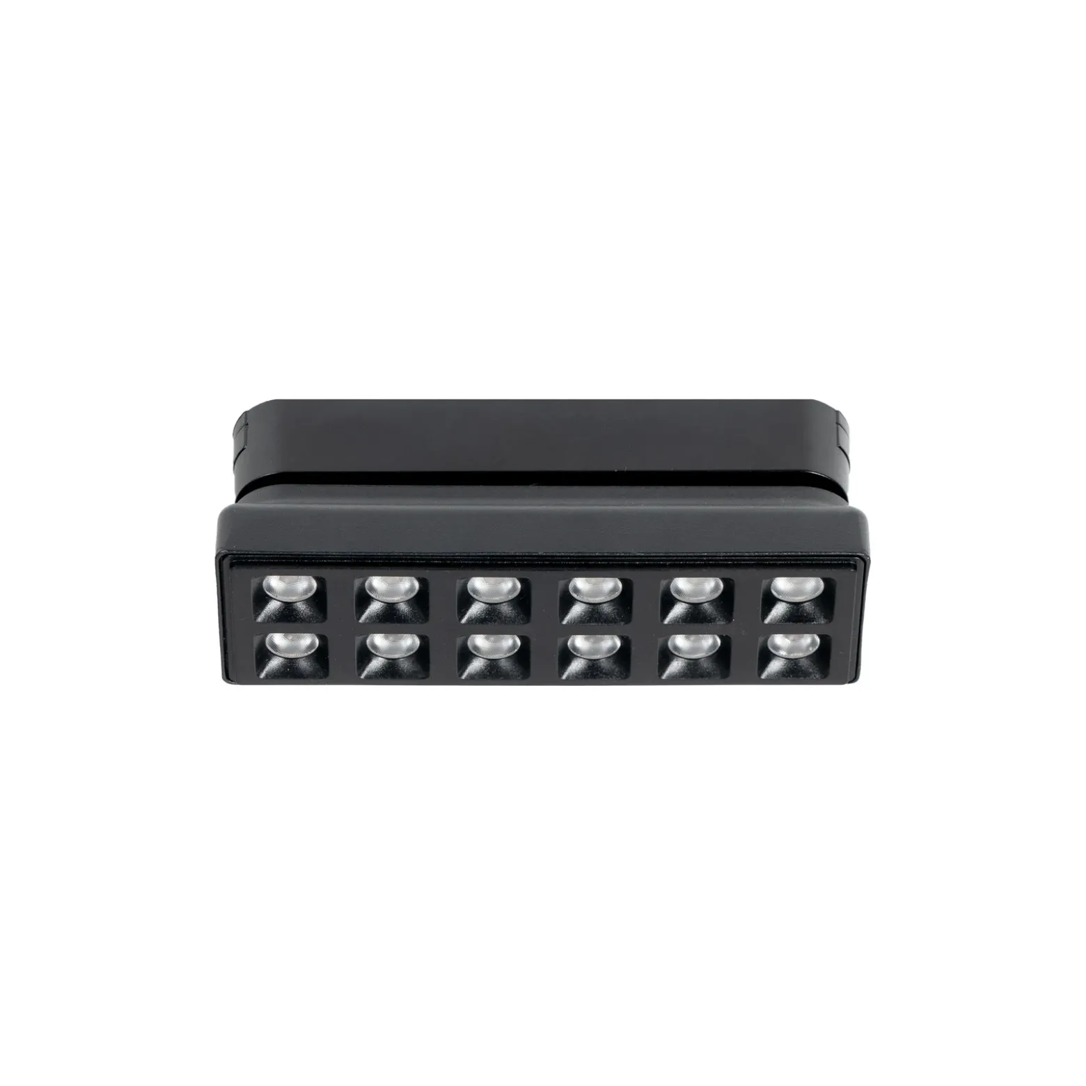 Regleta LED Lindby 48 V Lumaro, negra, 12 puntos, atenuable