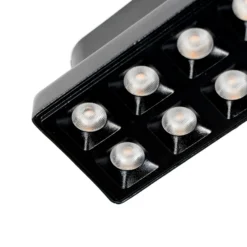 Regleta LED Lindby 48 V Lumaro, negra, 12 puntos, atenuable
