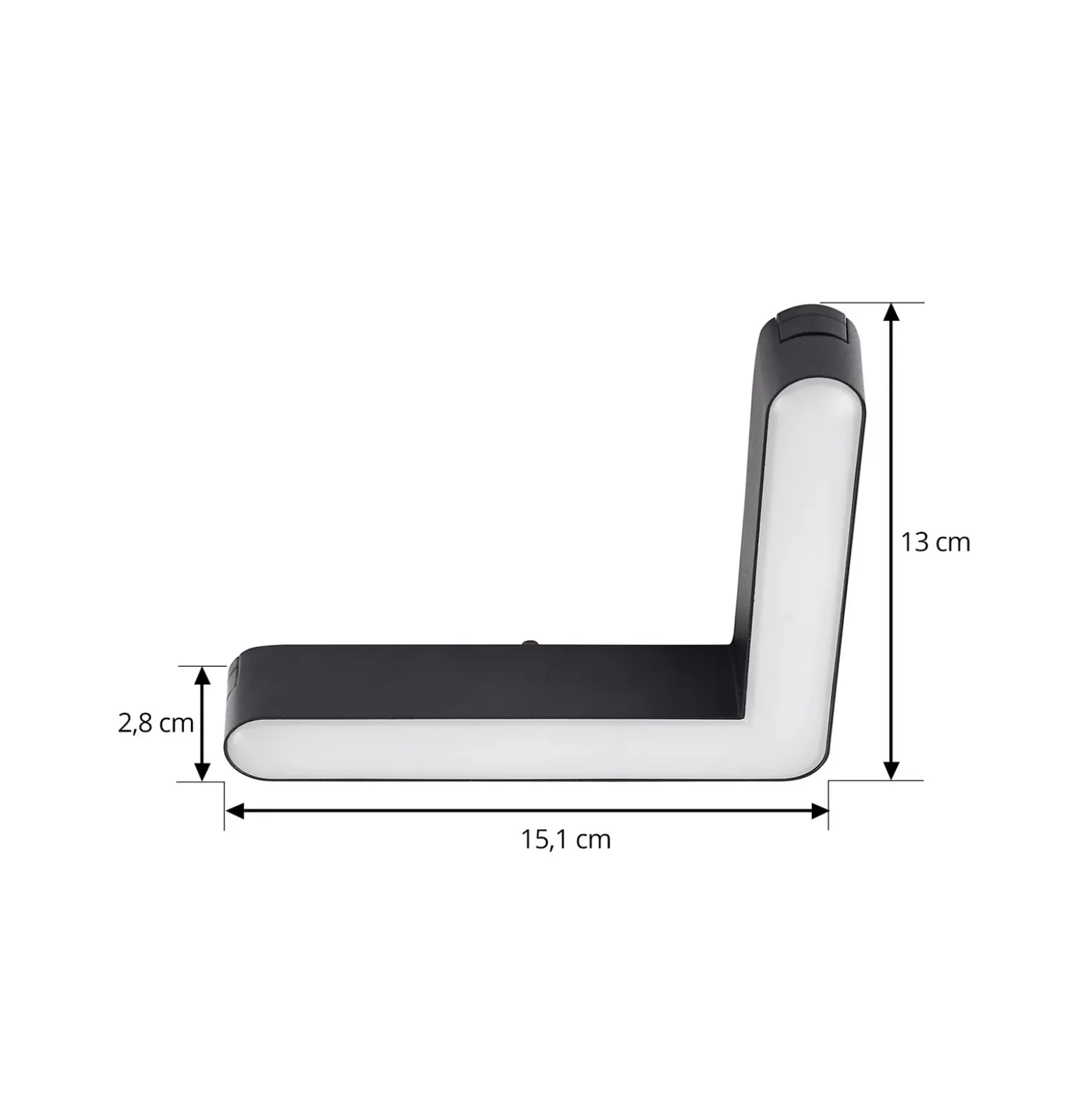 Regleta LED Lindby 48V Lumaro, negra, en forma de L, atenuable