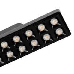Regleta LED Lindby 48 V Lumaro, negra, 24 puntos, atenuable