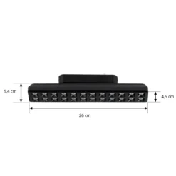 Regleta LED Lindby 48 V Lumaro, negra, 24 puntos, atenuable