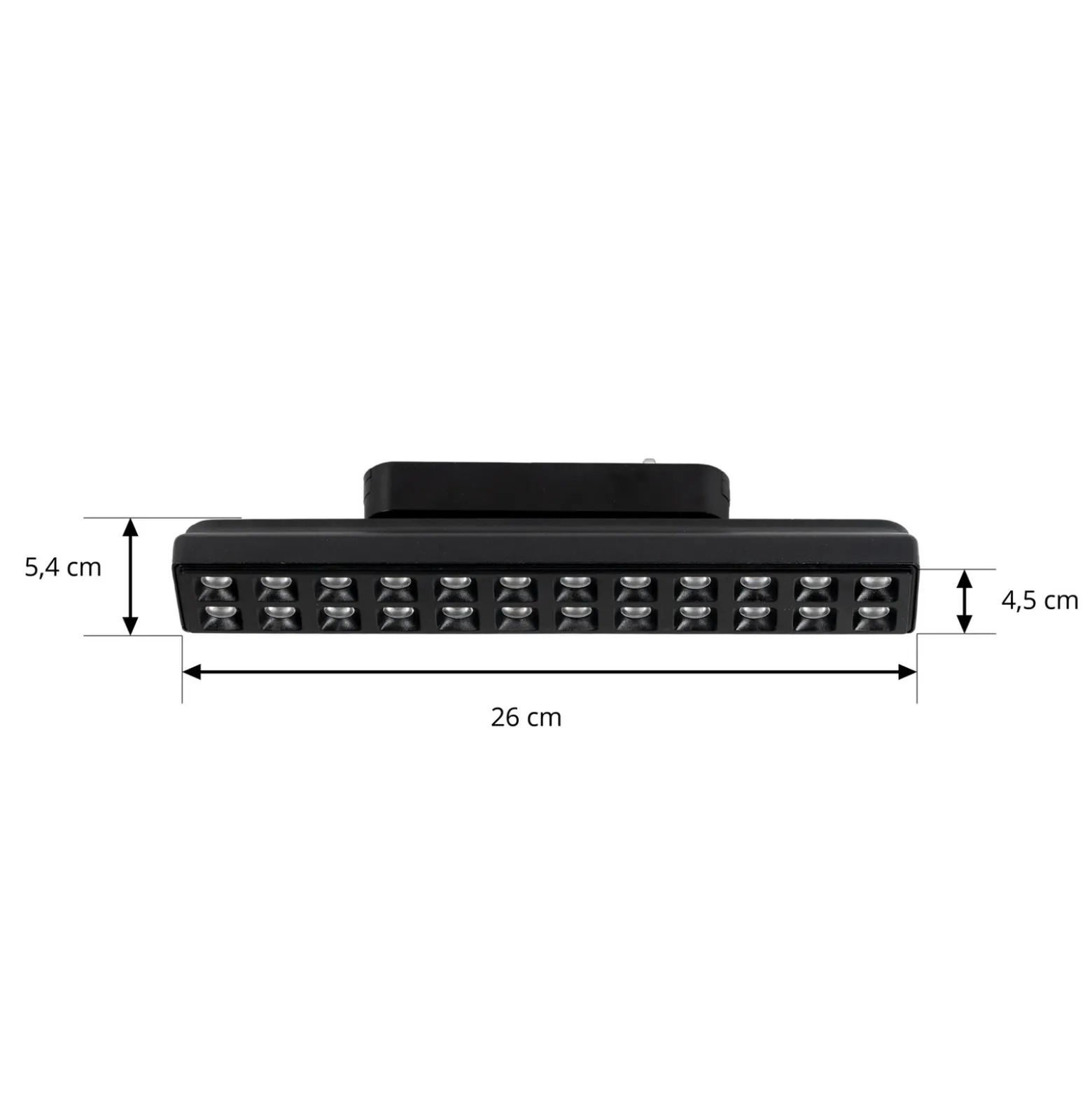 Regleta LED Lindby 48 V Lumaro, negra, 24 puntos, atenuable