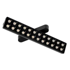 Regleta LED Lindby 48 V Lumaro, negra, 24 puntos, atenuable