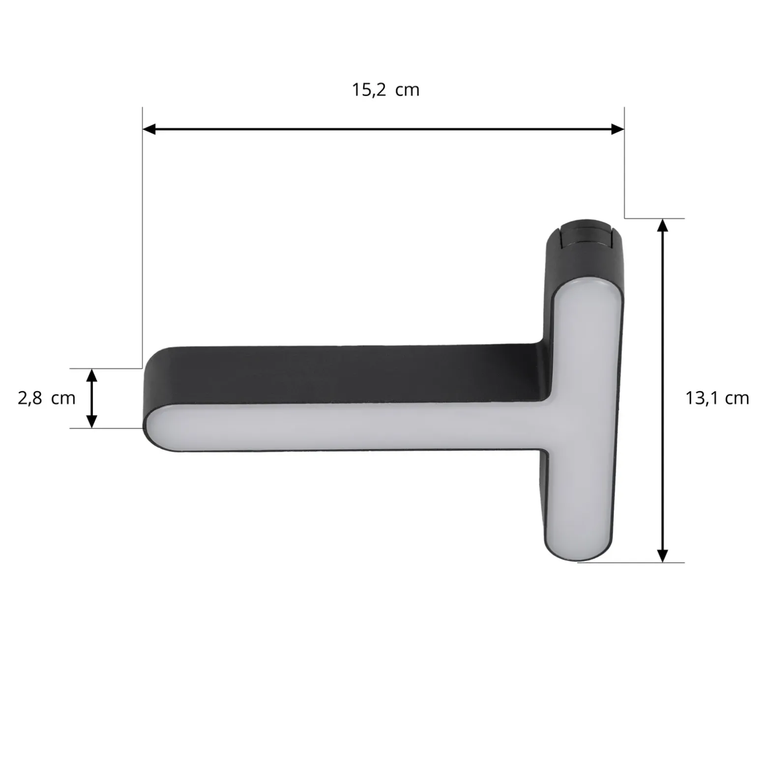 Regleta LED Lindby 48 V Lumaro, negra, en forma de T, atenuable