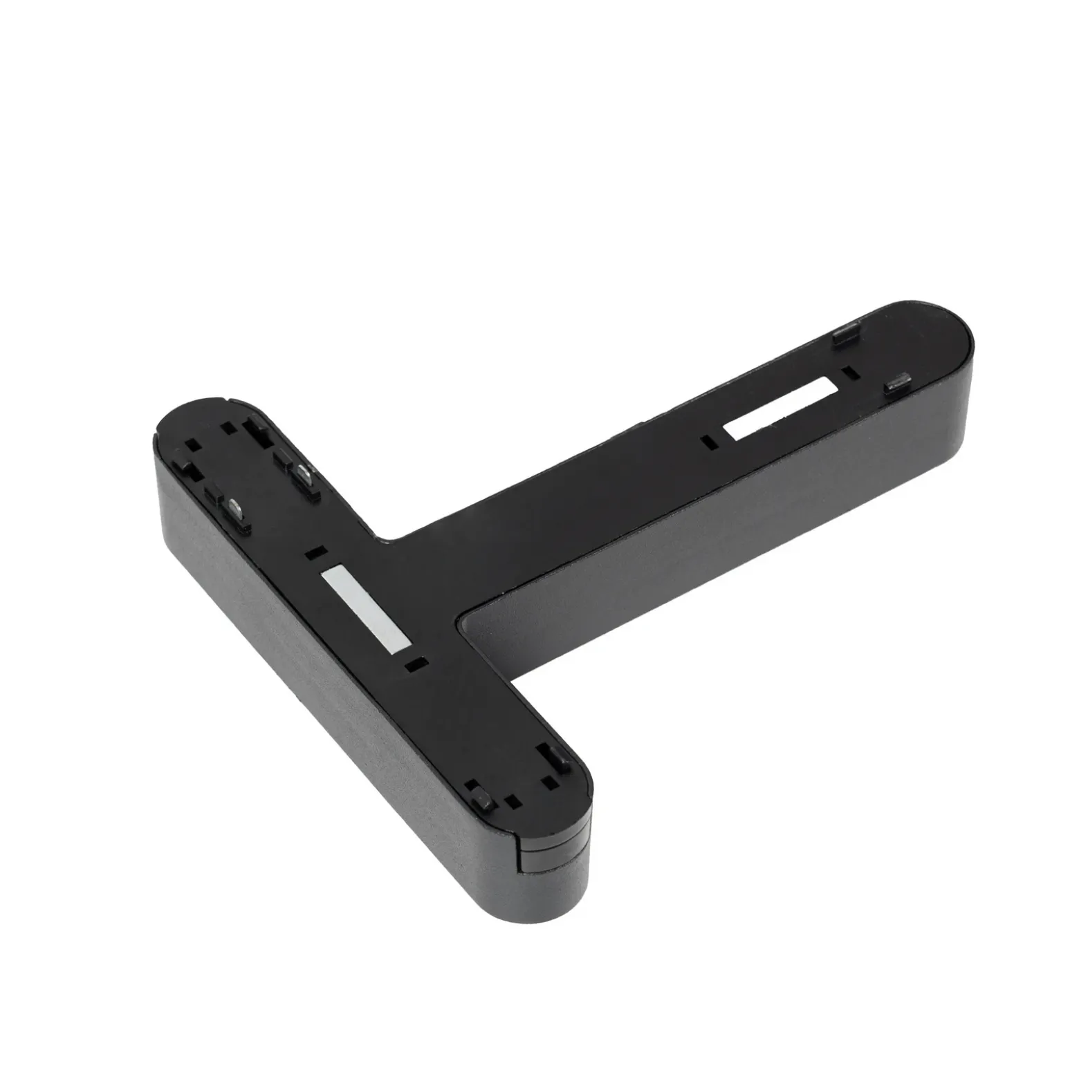 Regleta LED Lindby 48 V Lumaro, negra, en forma de T, atenuable