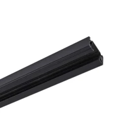 Riel bifásico Lindby Linaro, 2 m, negro, sistema de riel monofásico