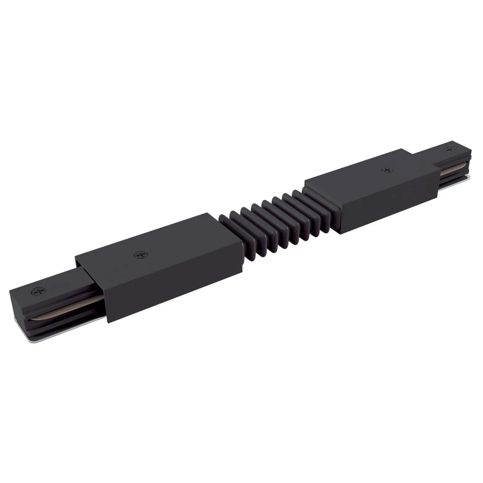 Riel conector flexible, riel monofásico, negro