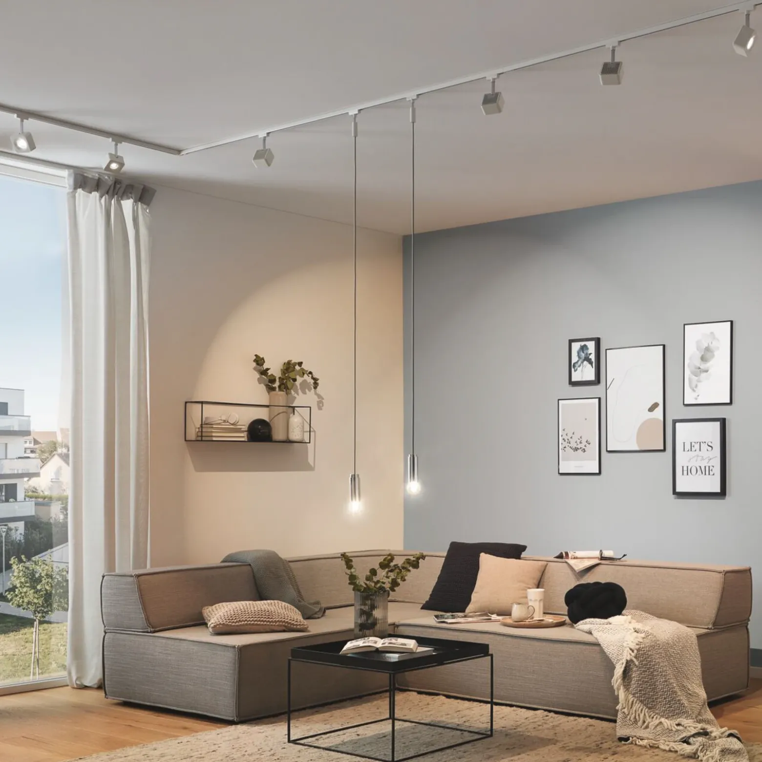 Riel eléctrico Paulmann URail, blanco señal, longitud 1 m, aluminio