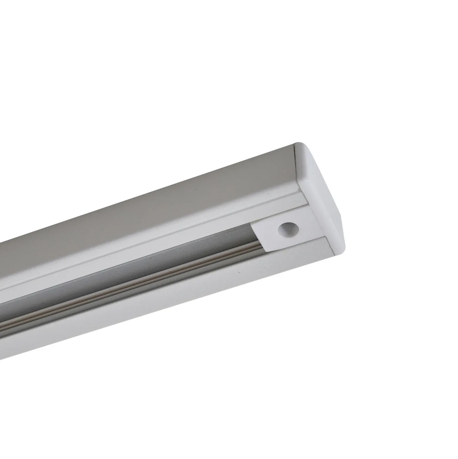 Riel Lindby Linaro, 50 cm, blanco, sistema de riel monofásico