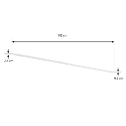 Riel Lindby Lumaro, blanco, aluminio, longitud 103 cm