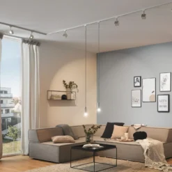 Riel Paulmann URail, blanco señal, longitud 150 cm, aluminio