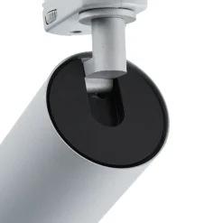 riel trifásico spot Can, plata, aluminio, GU10, orientable