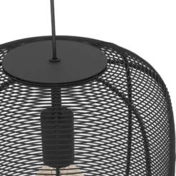 Rinroe lámpara colgante, Ø 32,5 cm, negro, acero