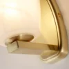 Rocky aplique de pared, 1 luz, color latón, acero, cristal, IP44