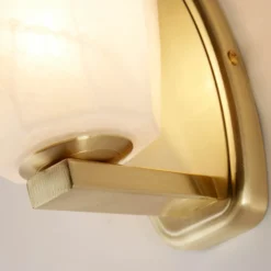 Rocky aplique de pared, 1 luz, color latón, acero, cristal, IP44