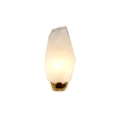 Rocky aplique de pared, 1 luz, color latón, acero, cristal, IP44