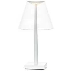 Rotaliana Dina+ Lámpara de mesa LED recargable blanco/blanco
