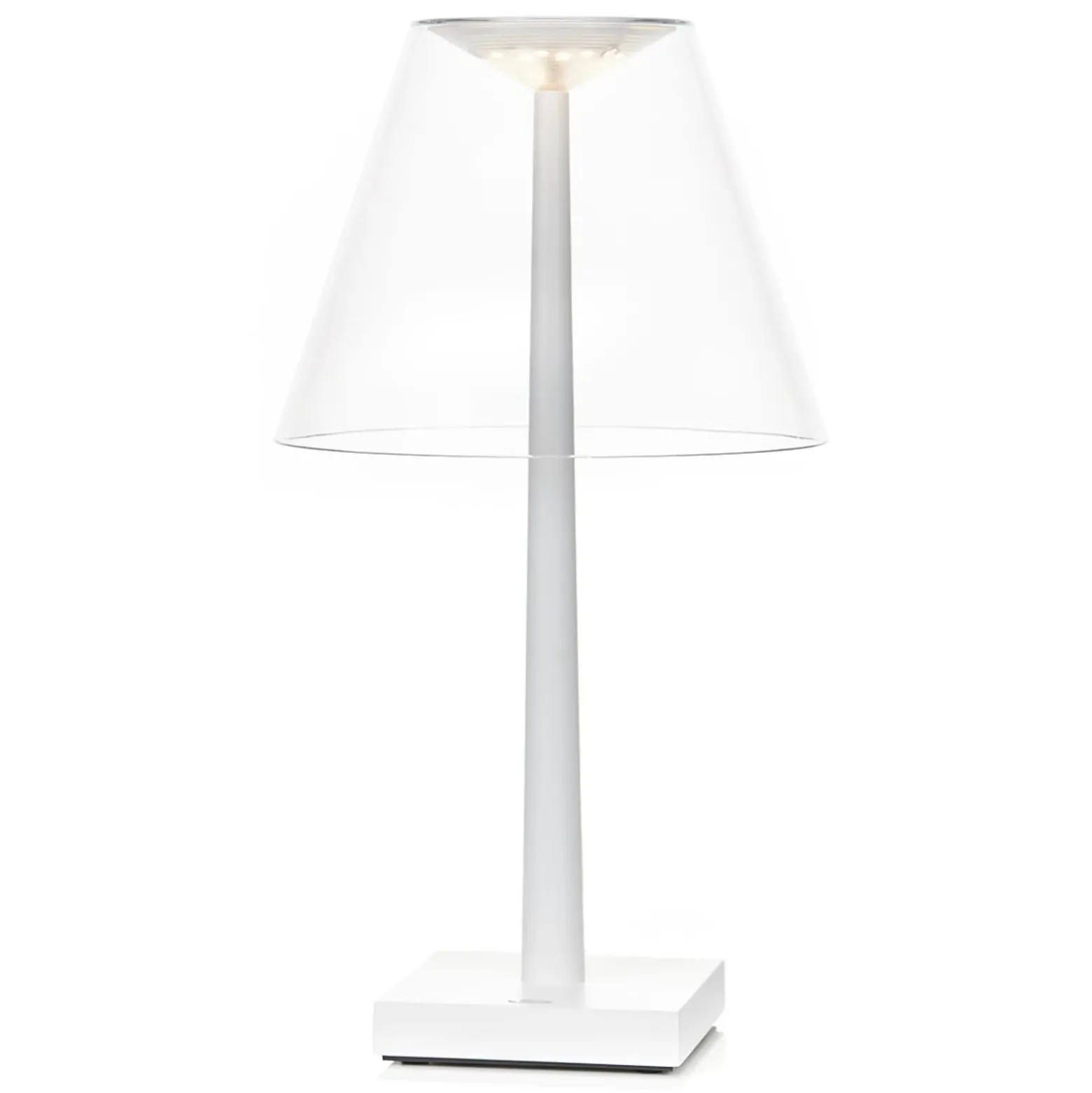 Rotaliana Dina+ Lámpara de mesa LED recargable blanco/blanco
