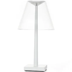 Rotaliana Dina+ Lámpara de mesa LED recargable blanco/blanco