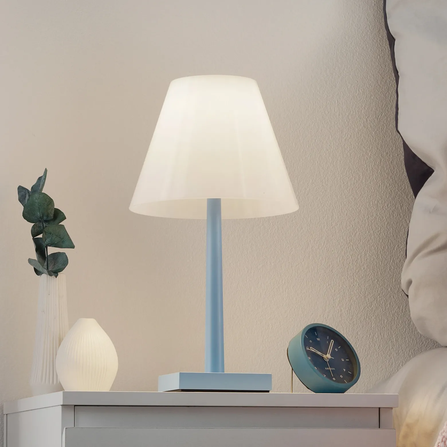 Rotaliana Dina+ T1 LED lámpara de mesa recargable luz azul