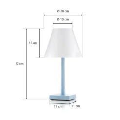 Rotaliana Dina+ T1 LED lámpara de mesa recargable luz azul