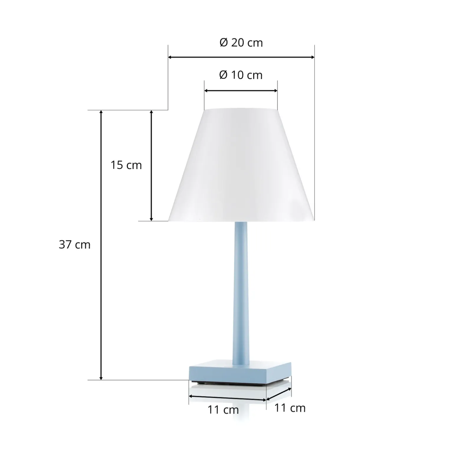 Rotaliana Dina+ T1 LED lámpara de mesa recargable luz azul